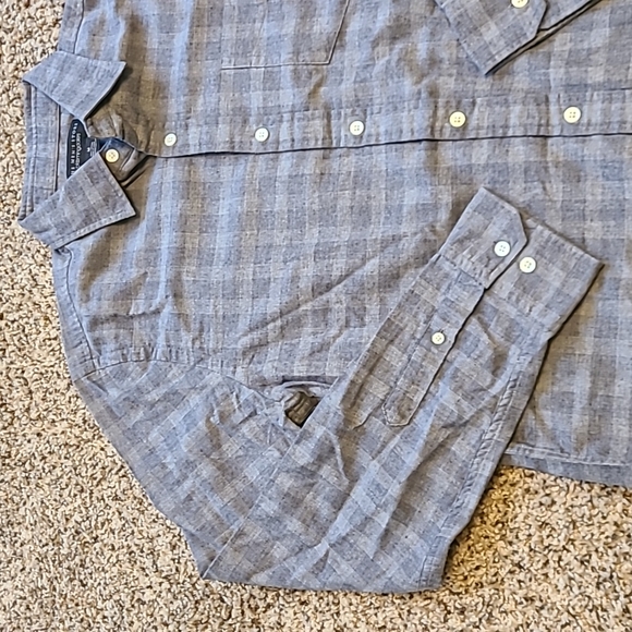 The Men's Store cotton blue-grey shirt - Picture 12 of 16